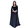 2024 Summer Women's Solid Color Square Neck Raglan Sleeve Slimming Dress