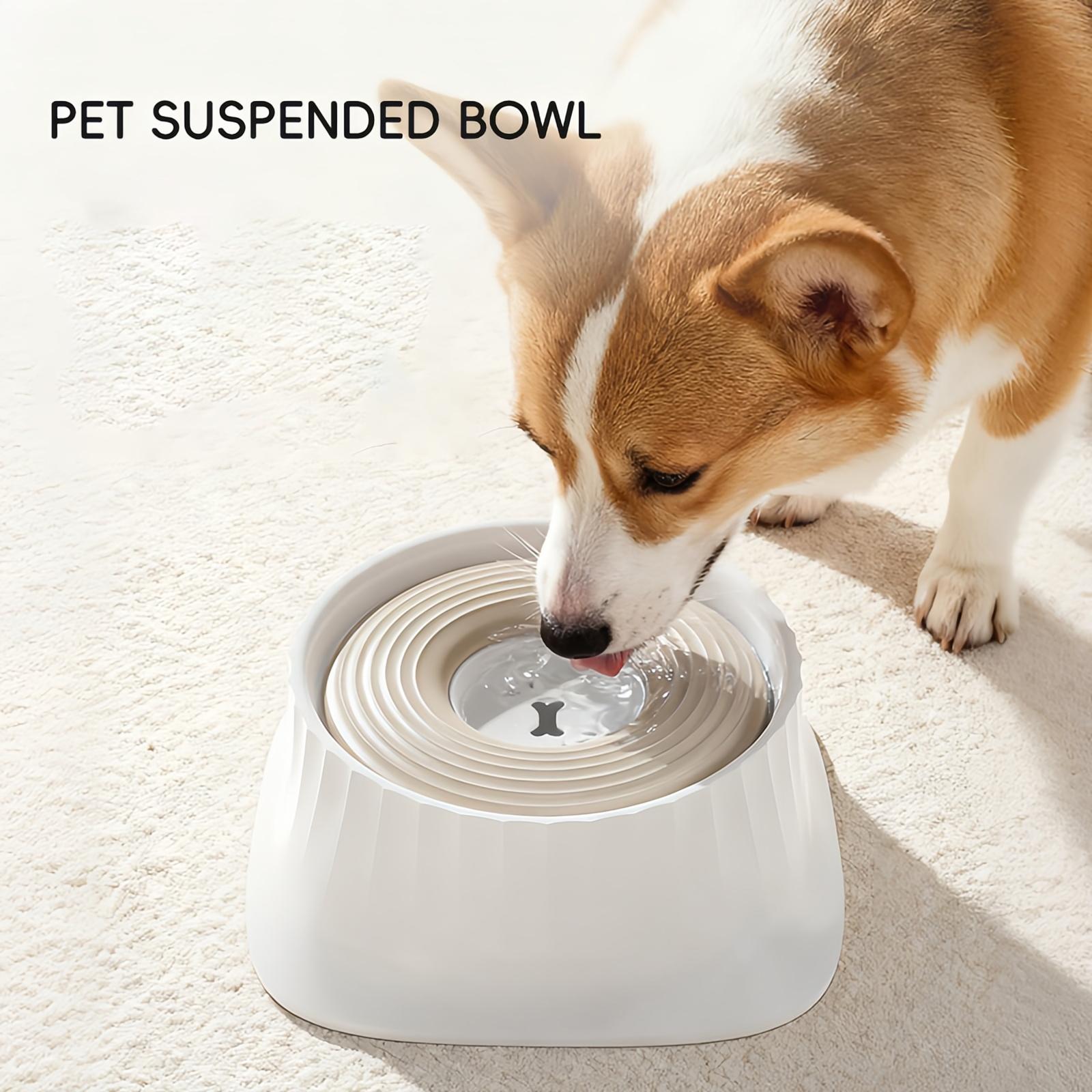 

Dog Water Bowl,No Spill Water Bowl for Dogs,Non No Pet Slow Feeder, for Elevated Design Mess Proof is Easy to Clean, is Suitable for All One Size белый