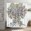 Colorful Tree Shower Curtain Modern Trendy Decor for Your Bathroom Made with Waterproof Fabric for Long Lasting Use