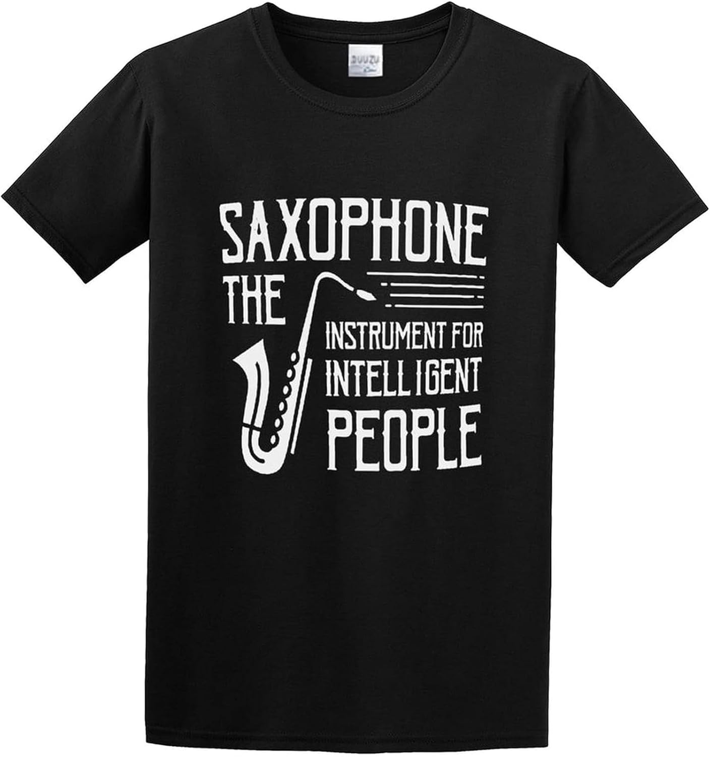 Kind Saxophone Musician Jazz Players Lovers Gift Present Idea O Neck Men Shirt L чёрный