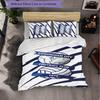 BIRMINGHAM CITY FOOTBALL CLUB 3 Piece Bedding Set Soft Duvet Cover Set with Pillowcases Printed Bedroom Decor Set for Home
