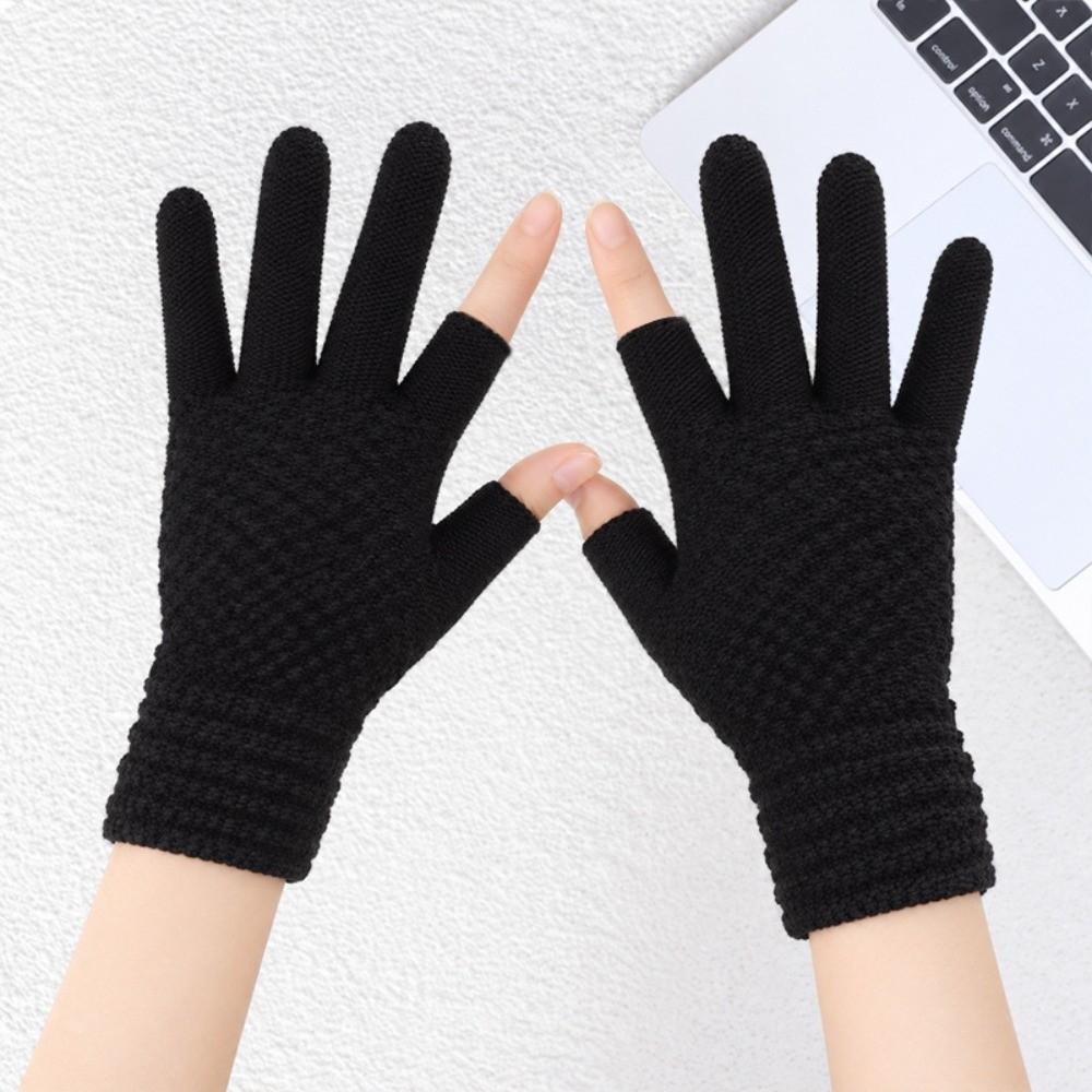 Warm Winter Knitted Gloves Elastic Cycling Gloves New Touch Screen Gloves Outdoor