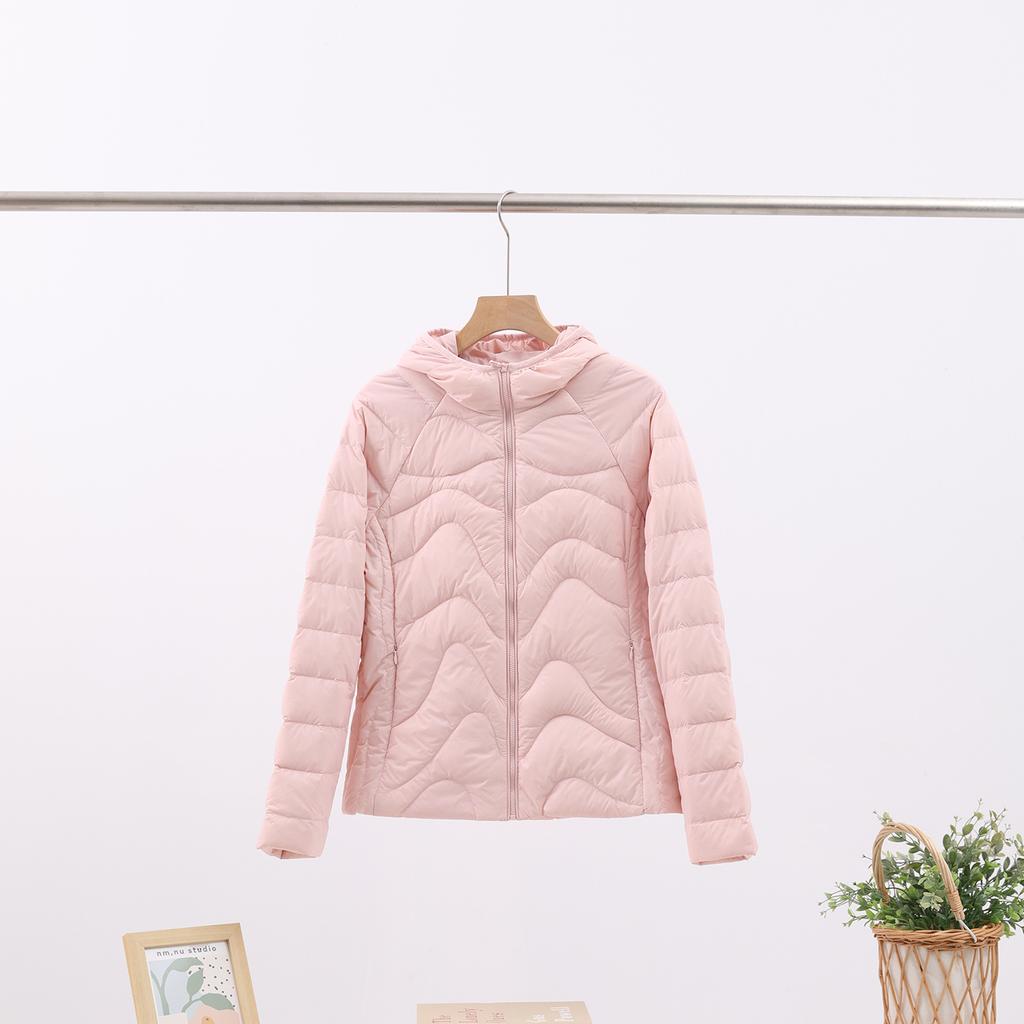 Light and Thin Down Jacket Women's Autumn and Winter White Duck Down Short Hooded Light and Convenient Thin Warm Jacket Tide