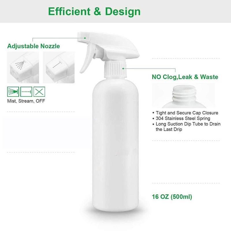 Kunststoff-Sprühflaschen, starker Nebel für Reinigungslösungen, wiederverwendbare leere Sprühflaschen, Anti-Degradation, auslaufsicher