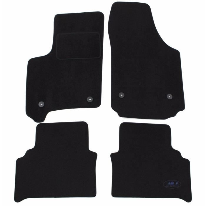 Tapis De Sol Noir Velours - J&J AUTOMOTIVE - Opel Meriva A - Sur Mesure - Antidérapant - Imperméable