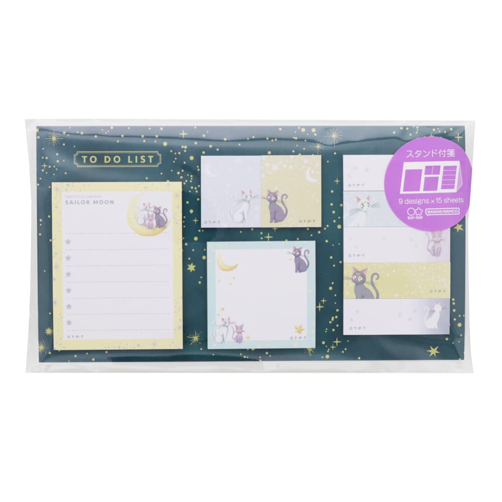 Sunstar Stationery Sailor Moon Sticky Notes Stand Cat S2837820