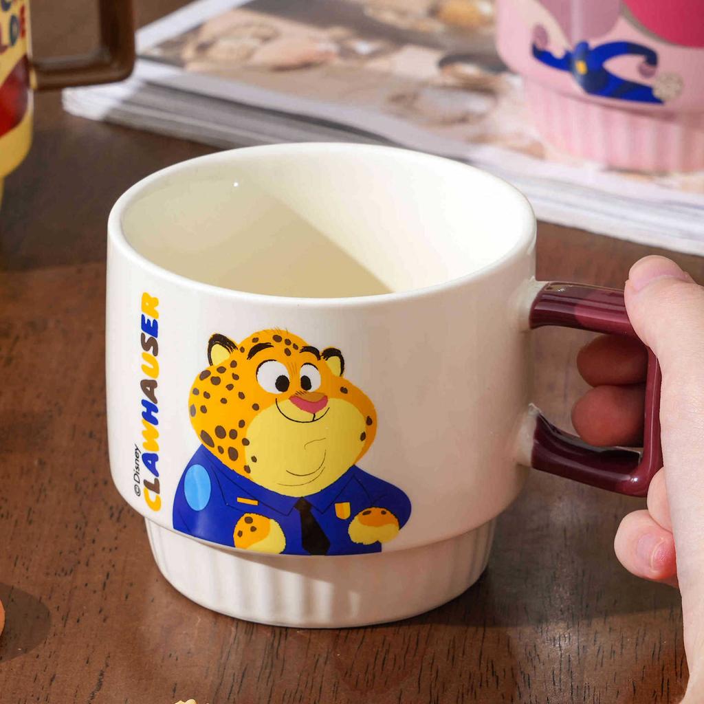 Crazy Zootopia Mug Girls High-Value Water Cup Office With Lid Cartoon Birthday Gift Ceramic Cup