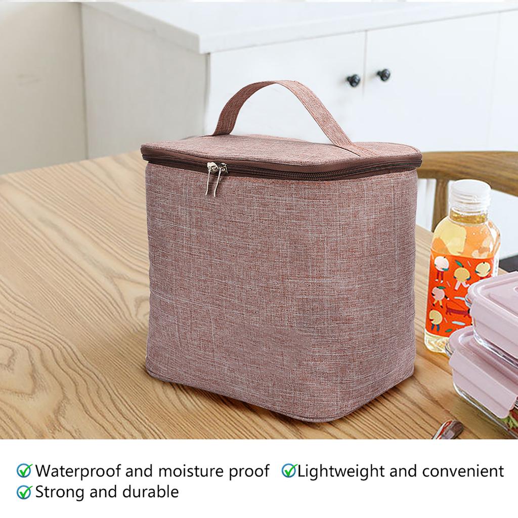Portable Large Capacity Oxford Cloth Insulated Lunch Bag Waterproof Lunch Box Storage