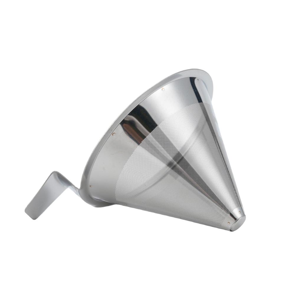 Single-Layer 304 Stainless Steel Pour-Over Coffee Dripper - No Paper Filter Needed