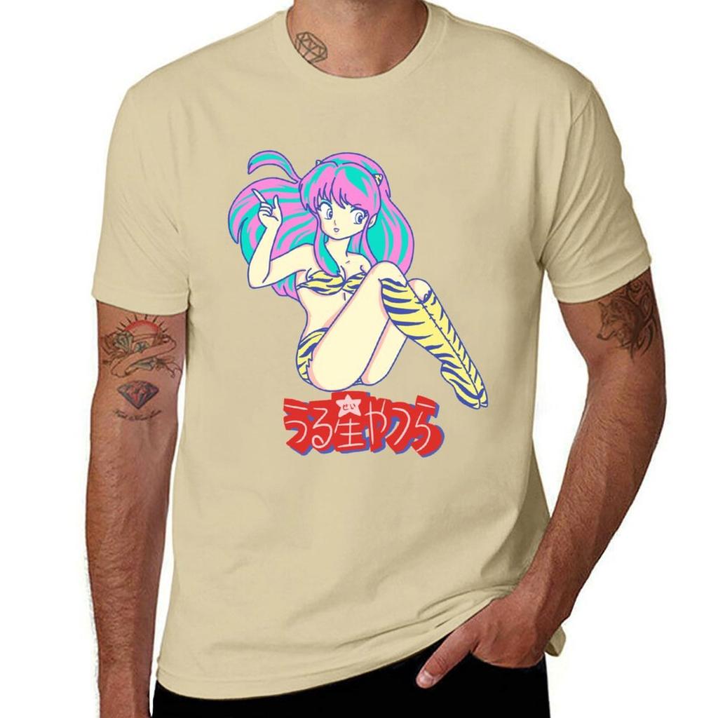 Lamu Kawaii Girl Urusei Yatsura Tshirt Oversized Vintage Vintage Clothes Plus Size Tops Mens Vintage T Shirts