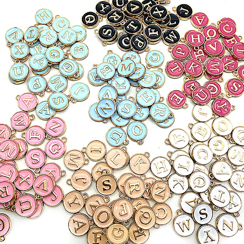 26 Pièces Breloques Lettre Alphabet Bracelet Lettre Initiale Bijoux Bricolage Fabrication Artisanale