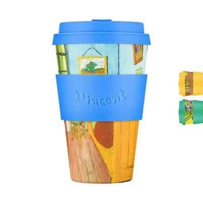 Ecoffee Cup (Ecofee Cup) Reusable Cup and Saucer, Eco-Friendly, Vincent Van Gogh, 400ml, 814 043