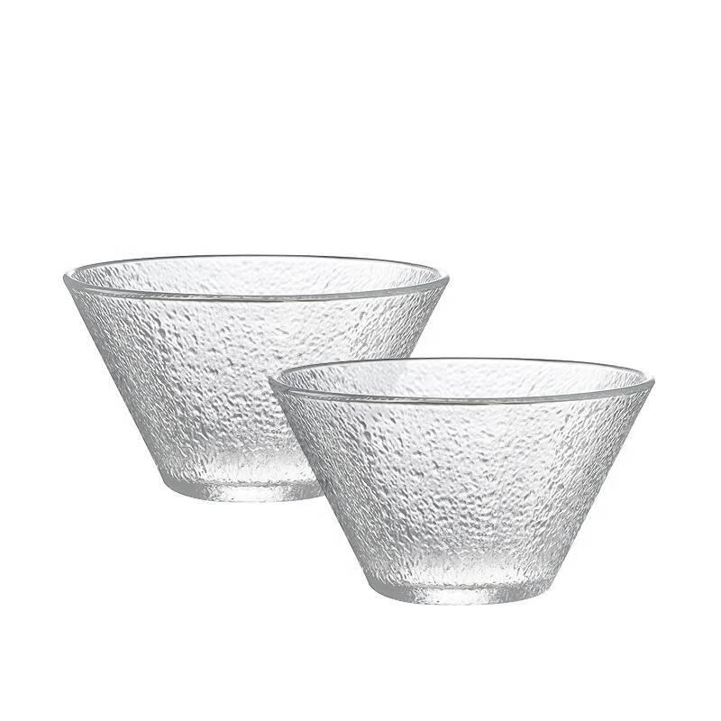 Hammered Glass Salad Bowl 2-Piece Set