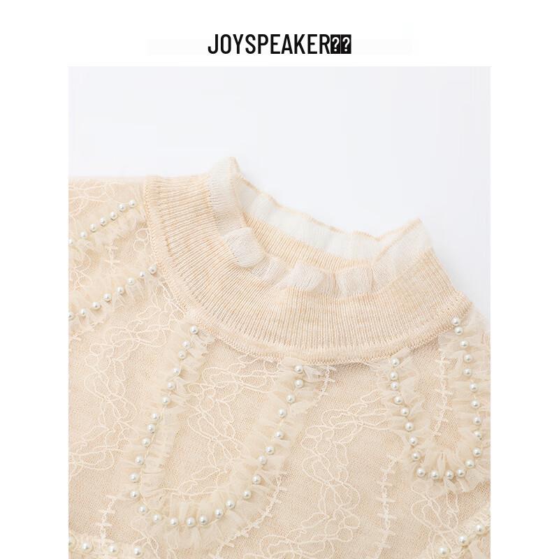 JOY SPEAKER Women's Autumn Lace Trim Knit Top