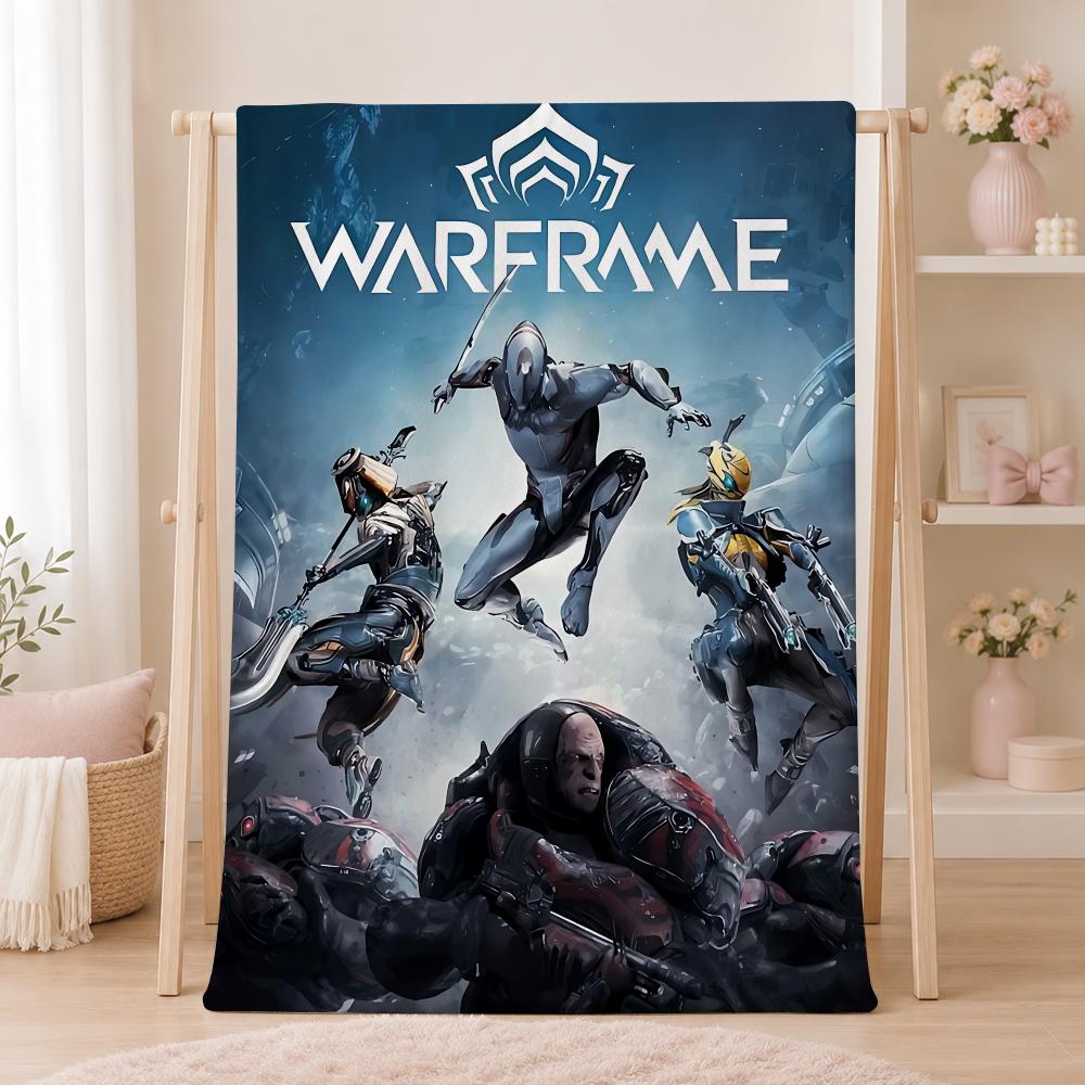 Super Game W-WarframeS Throw Summer Flannel Throw Blanket Soft Antistatic Washable KidFriendly Couch Bed
