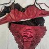 French lace bra ultra-thin large chest small underwear women's anti-sagging steel ring upper support sexy bra