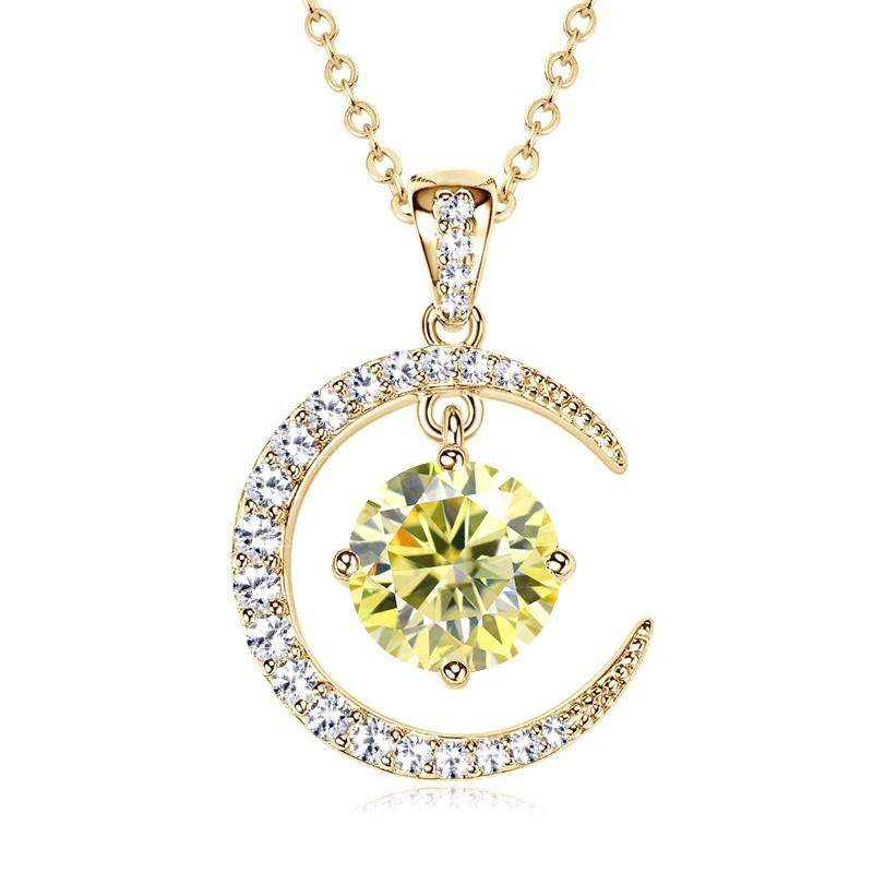 Sterling Silver Moissanite Necklace for Women High-end Design Pendant Niche Smart Clavicle Chain Female Fine Jewelry