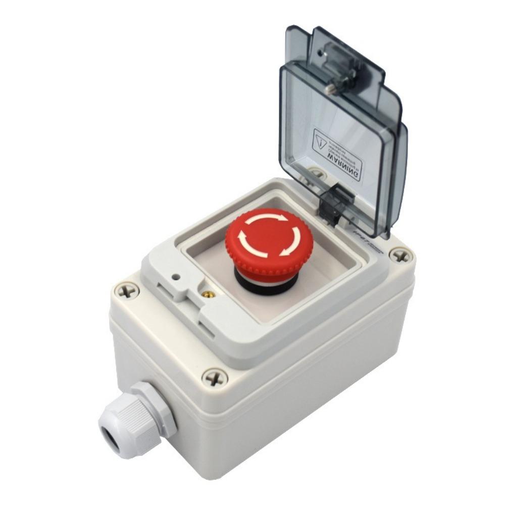 

IP67 Emergency Stop Push Button Protective Cover Outdoor Button Switch Waterproof Enclosure Protection Cover Cassette Tape