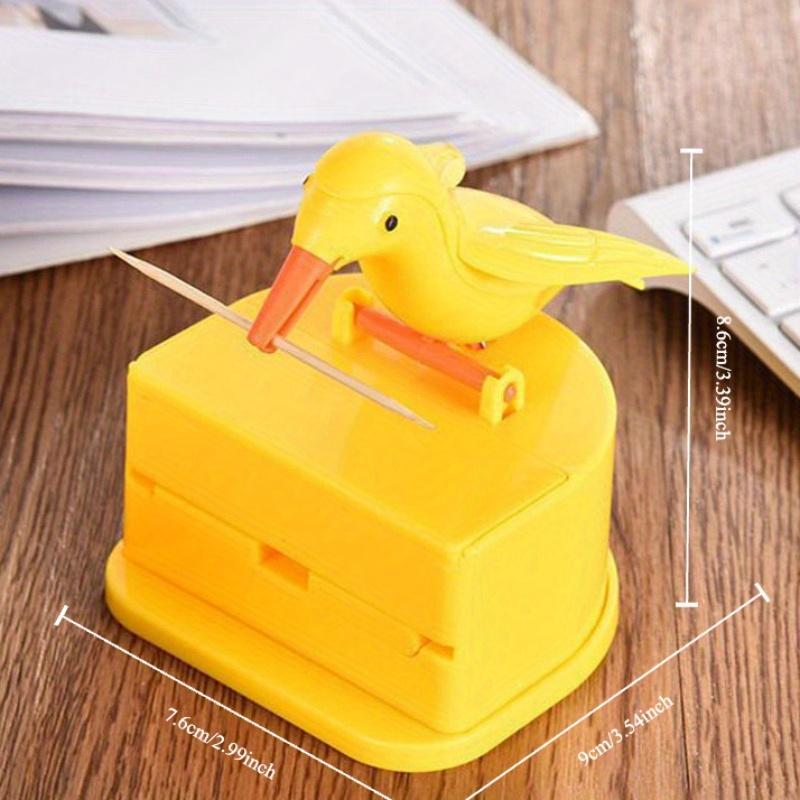 1Pc Plastic Bird Toothpick Dispenser - Automatic Toothpick Holder, No Electricity Required, Featherless, Home Kitchen Decor Accessory