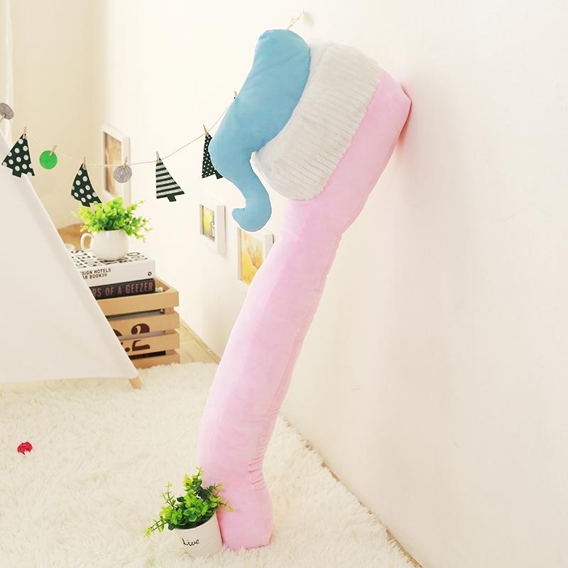 90CM Nový plyšový polštářek ve tvaru zubního kartáčku pro miminka a děti, vánoční dárek