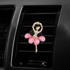 2pcs Hook Car Air Vent Clip Cute Cartoon Creative Ballet Girl Car Perfume Decorative Clip Car Air Freshener Diffuser