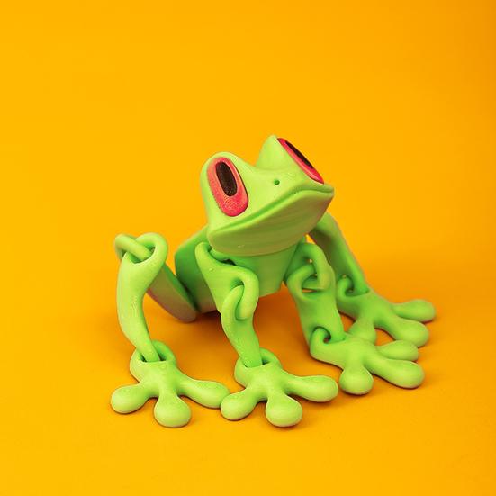 Gratfreies 3D-Druck-Ornament Gedruckter Magnetischer Frosch Kühlschrankmagnet, Realistischer Springender Kletternder Kühlschrankmagnet mit Spielbarer Tierfigur