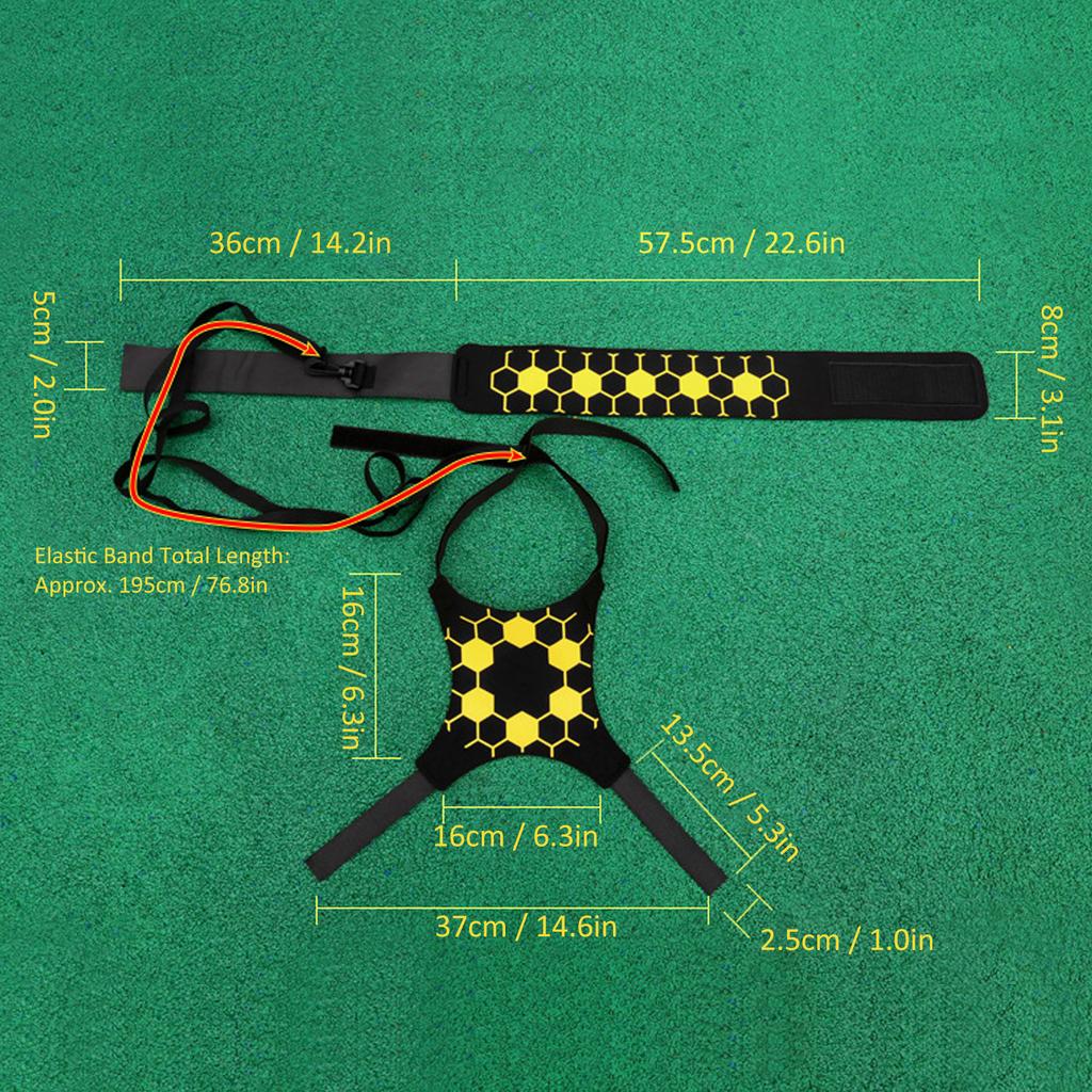 Soccer Training Belt Hands Free Solo Soccer Kick Trainer for Football Kick Throw Practice