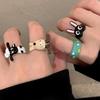 Cuteness Overload: Cartoon Pacha Dog Sheep & Totoro Adjustable Ring - Whimsical Women's Design