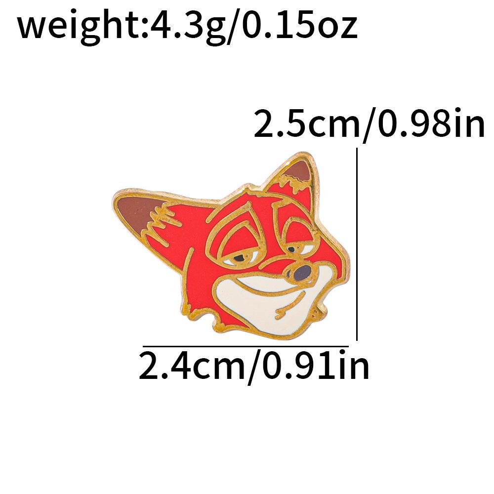 28 Spot Crazy Zootopia Metal Badge Nick Fox Judy Rabbit Alloy Enamel Brooch Hot Sale