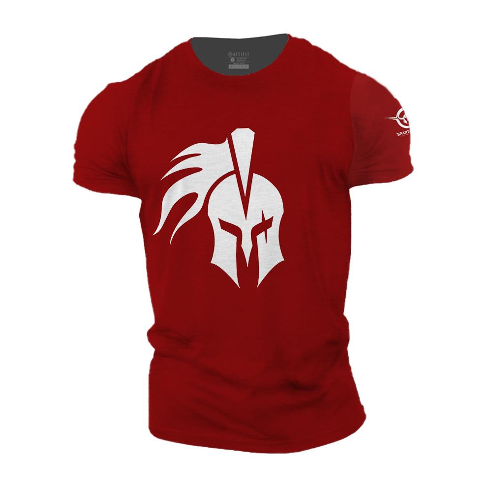 Spartans Men's Retro Pattern 3D Printed T-shirt Fashionable Street Trend Round Neck Top Simple Casual Daily Versatile Short Sleeved Clothing
