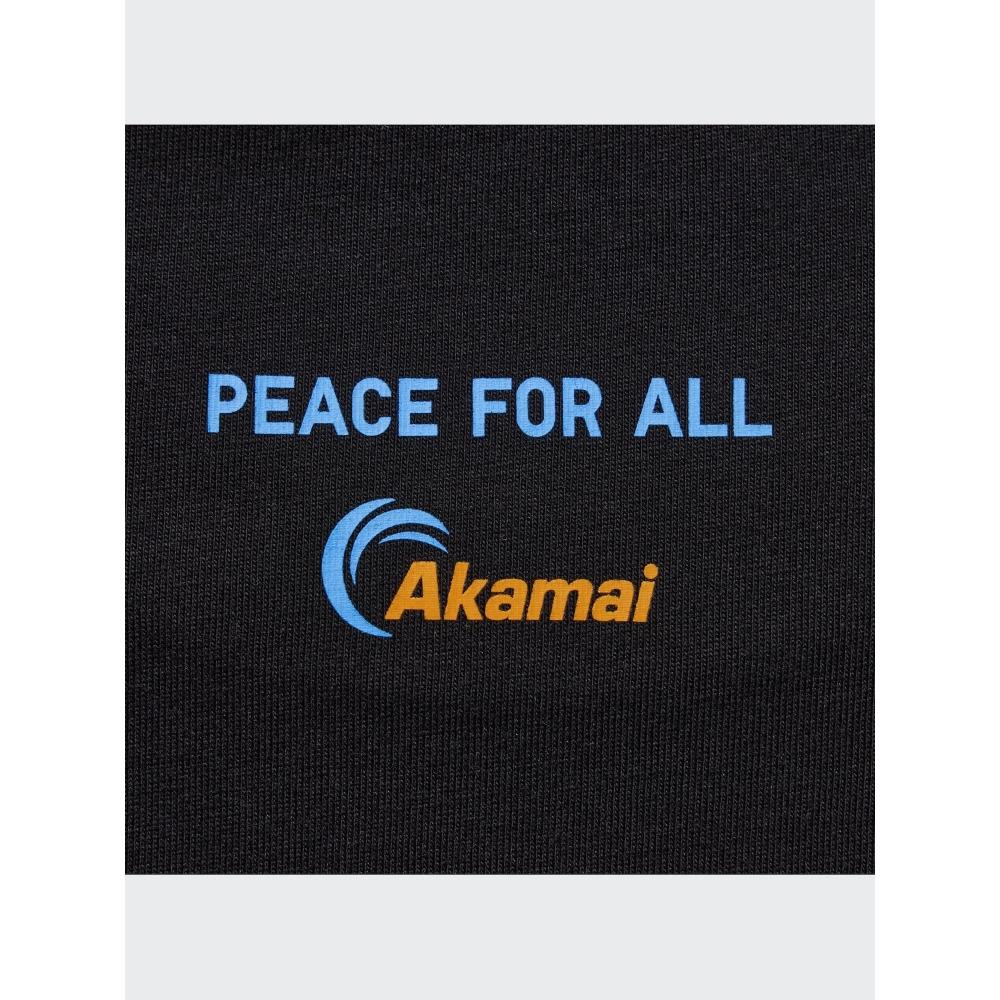 Uniqlo Míru pro všechny Grafické tričko s krátkým rukávem Běžný střih Akamai