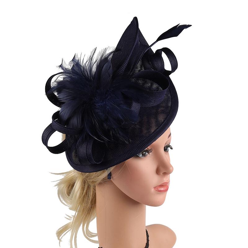 Eleganter Fascinator Hut Stirnband Für Frauen Mädchen Teeparty Feder Blume Fascinator Hochzeit Cocktail Haarschmuck Geschenke