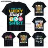 Crazy Bingo Lady Shirt Funny Lucky Bingo Shirt Player Hobby Gambling Bingo Queen TShirt Fashion Street Cotton Tops Tees