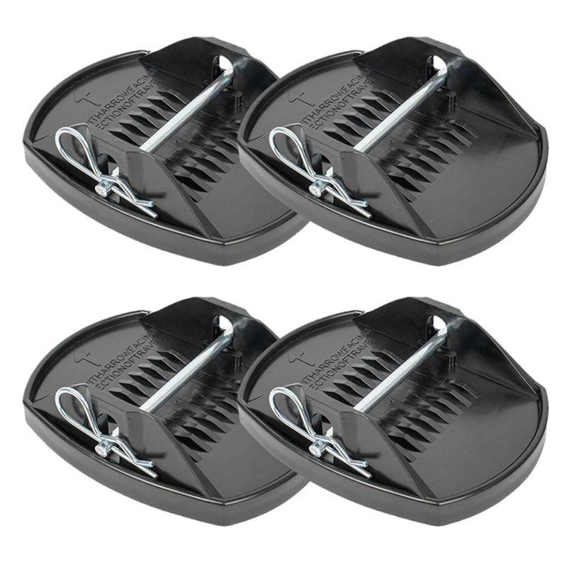 ABXV-4 PCS Caravan Jack Pads Leveller Wheel Foot Leg Support Jacking Lift Pads Support Stand Black For Motorhome Trailers Camper чёрный