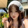 Lace Accented Waist Wrap Including Adjustable Mesh Skirt Layer And Fashionable Scarf Tie