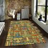 Tribal Pattern Colorful Faces suitable as a non-slip mat for the living room or bedroom sofa