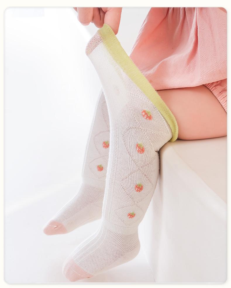 Liu Cheng Xing Baby Breathable Cartoon Mesh Over-the-Knee Cotton Socks