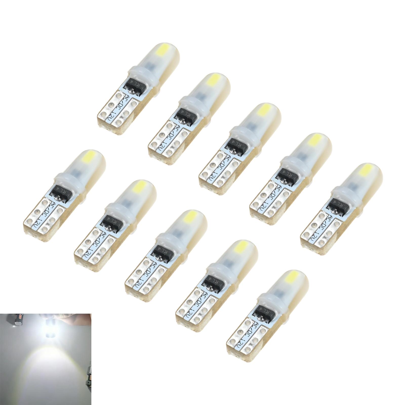 10Pcs T5-3014-2smd LED Bulb,Car LED Bulb T5 2SMD 3014 3020 trument Light,Center Console Light Diffuse Indicator Light