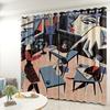 Abstract Curtain Cloth Bedroom Living Room Balcony Blackout Curtain Office Hotel Insulation Curtain