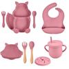 Baby & Toddler Adjustable Bibs 10 Pack, BPA-Free Silicone, 6 Months+, Pink