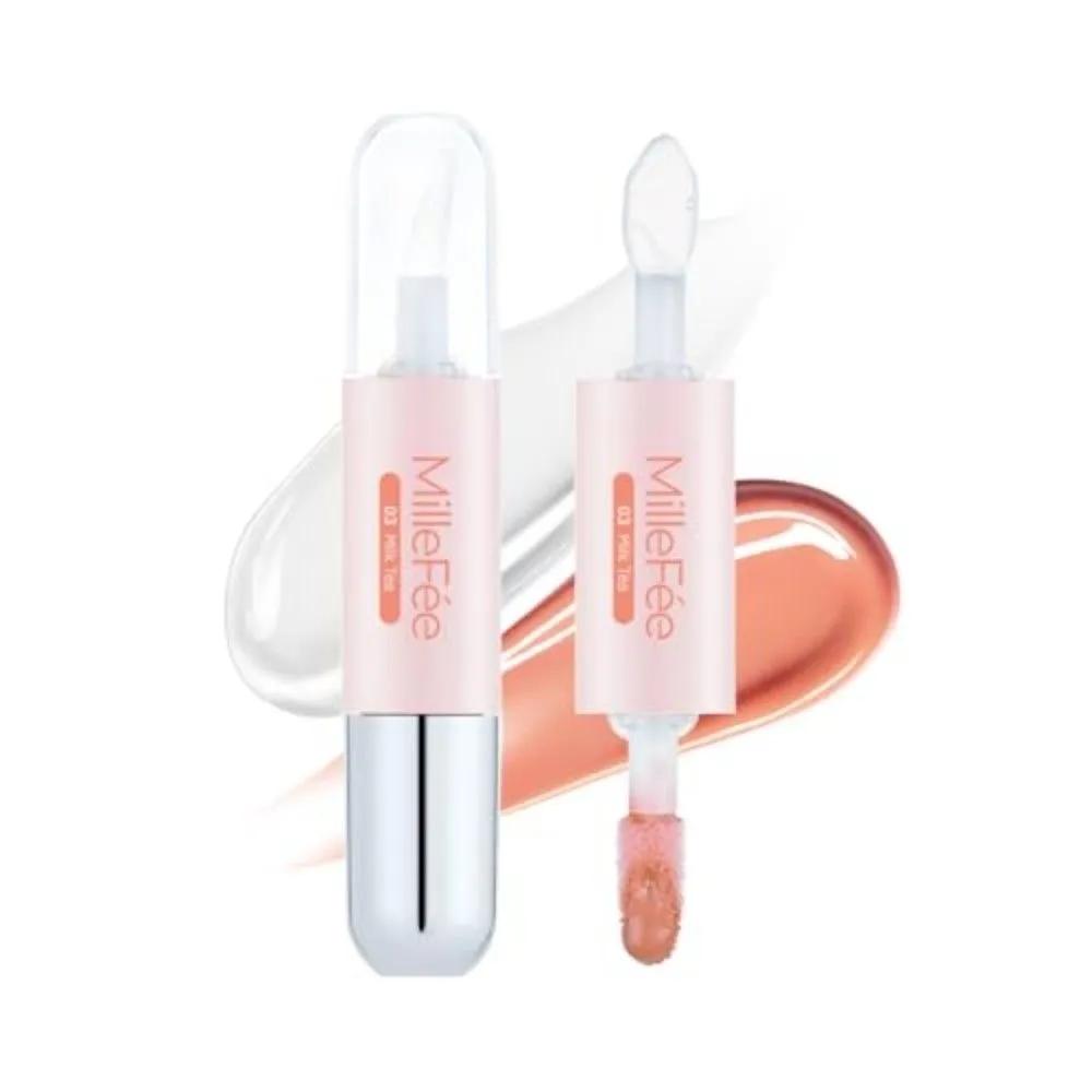 MilleFee Idol 2 in 1 Lip Tint 03 Milk Tea 2-Piece Set 2-piece set
