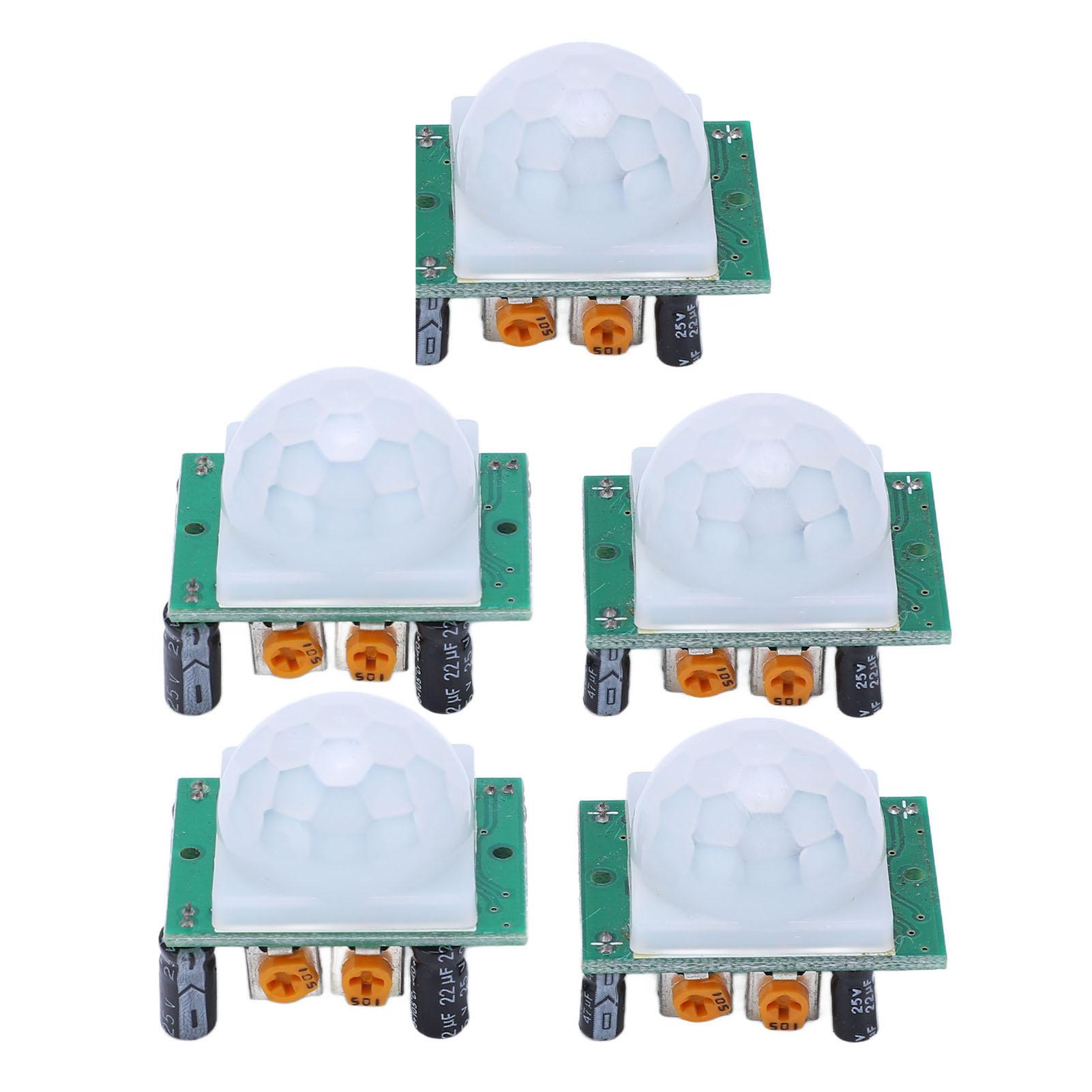 

5Pcs PIR IR Module PCB Sensitive Stable Accurate Low Consumption Human Motion Detector for Alarm System DC4.5‑20V