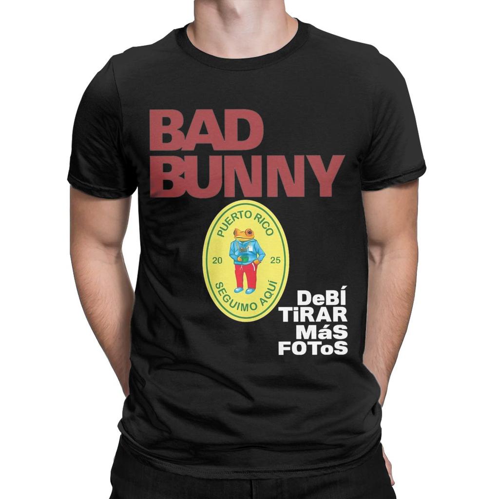 Casual BAD BUNNYs DeBi TiRAR MaS FOToS New Album T Shirt Men Women Cotton Tees Shirt Birthday Gift Clothes