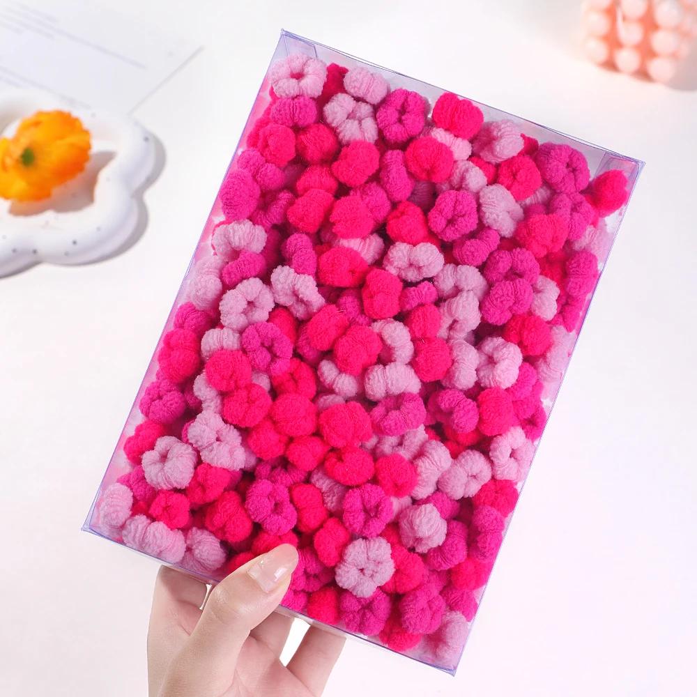 50/100PCS Kids Colorful Hair Rubber Band Elastic Hairband Wave Scrunchie for Baby Girls Hair Accessories Cute Head Rope