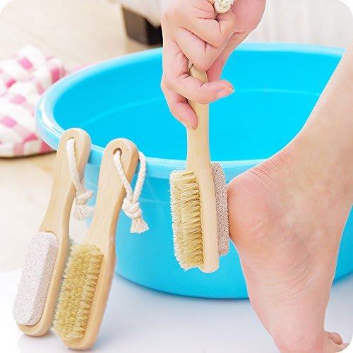 Bigmind Foot Pumice Toenail Brush, Exfoliating, Natural Bristles, Toenail and Heel File, Foot Care Brush, Clean Heels