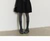 Vintage High-Waisted Wool Midi Skirt with Pockets - Gray Fluffy Design for Autumn/Winter
