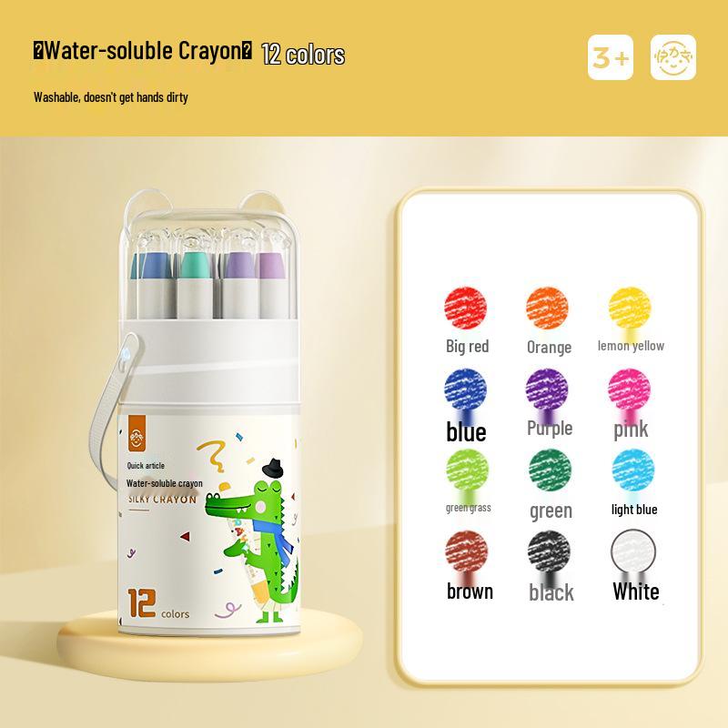 

Kuailewen Washable Oil Pastels: Water-Soluble, Non-Staining, Vibrant Colors for Kids and Students