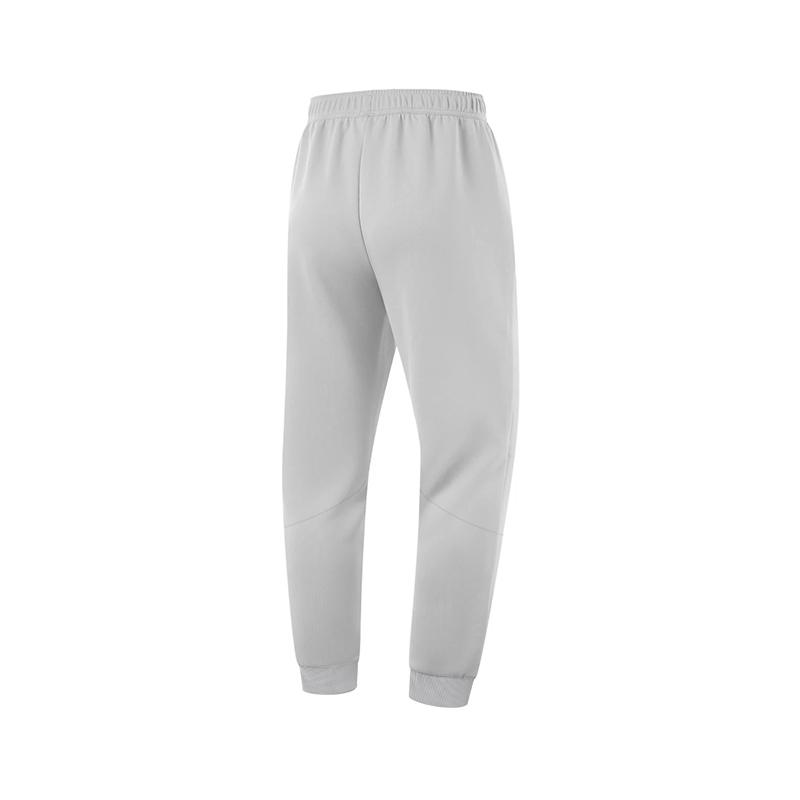 Li Ning Big Logo Simple Comfortable Cuffed Knitted Sports Pants Unisex pants Gray YKLU157-2