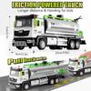 Diecast Tanker Truck Toys, Friction Powered Haze Removal Truck with Lights and Sounds, 1:40 Scale Sprinkler Truck Vehicle Kids Toy