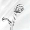 American Style Handheld Shower Head 8 Spray Settings High Pressure Showerhead for Bathroom